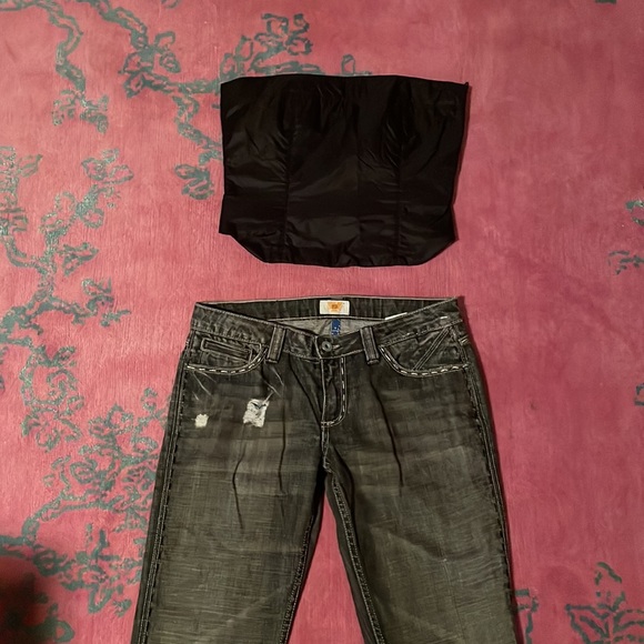 90s strapless crop top Made in France - Picture 1 of 7